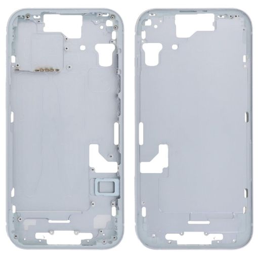 iPhone 15 Blue Middle Frame Bezel Plate with Side Keys + Card Tray US Version - 1