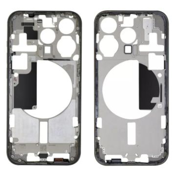 iPhone 15 Pro Middle Frame Bezel + Side Keys & Card Tray US (Black) - 1