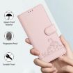Samsung Galaxy A17 5G Pink Cat Rat Embossed RFID Leather Case with Lanyard - 6