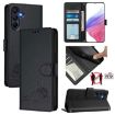 Samsung Galaxy A17 5G Cat Rat Embossed RFID Leather Case with Lanyard - 1
