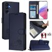 Samsung Galaxy A17 5G Cat Rat Embossed RFID Leather Case with Lanyard - 1