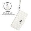 Realme V70/14x/C75 5G White Rhombic Texture Flip Leather Case with Lanyard - 5