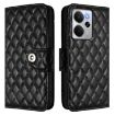 Realme 14 5G/P3 5G India Rhombic Flip Leather Case with Lanyard Black - 2