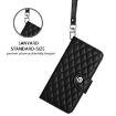 Realme 14 5G/P3 5G India Rhombic Flip Leather Case with Lanyard Black - 5