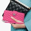 Realme 14 5G/P3 5G Rhombic Flip Leather Case with Lanyard - Rose Red - 7