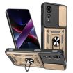 ZTE nubia Neo 2 Gold Phone Case with Sliding Camera Cover TPU+PC - 1