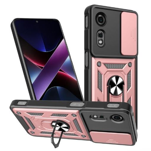 ZTE nubia Neo 2 Phone Case Rose Gold - Sliding Camera Cover TPU+PC - 1