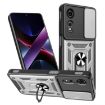 ZTE nubia Neo 2 Phone Case Silver - Sliding Camera Cover TPU+PC - 1