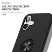 iPhone 17 Magnetic Case with Invisible Ring Holder - Black PC + TPU - 6