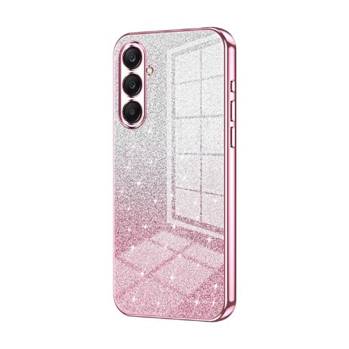 Samsung Galaxy A26 Pink Gradient Glitter Electroplated Phone Case - 1