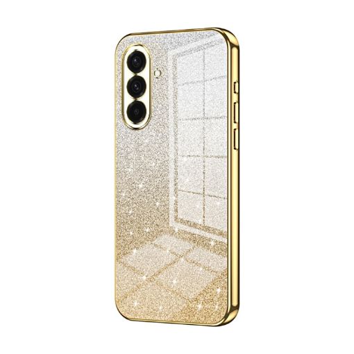 Samsung Galaxy A36 Gold Gradient Glitter Electroplated Phone Case - 1