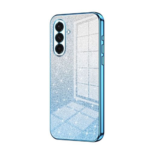 Samsung Galaxy A36 Blue Gradient Glitter Electroplated Phone Case - 1