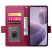 Redmi K80/K80 Pro Wine Red Magnetic Leather Phone Case - Frosted Finish - 4