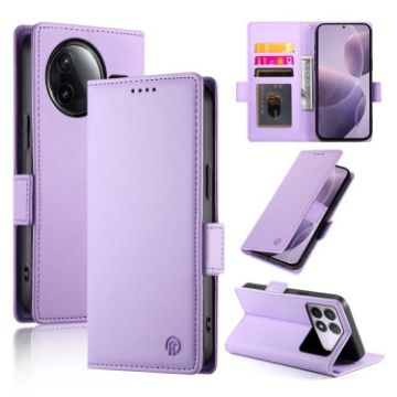 Redmi K80/K80 Pro Purple Magnetic Frosted Leather Phone Case - 1
