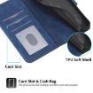 Redmi K80/K80 Pro Dierfeng TPU Hybrid PU Leather Case - Blue - 6