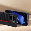 Google Pixel 10 Pro Fold Carbon Fiber Texture Phone Case (Black Blue) - 3