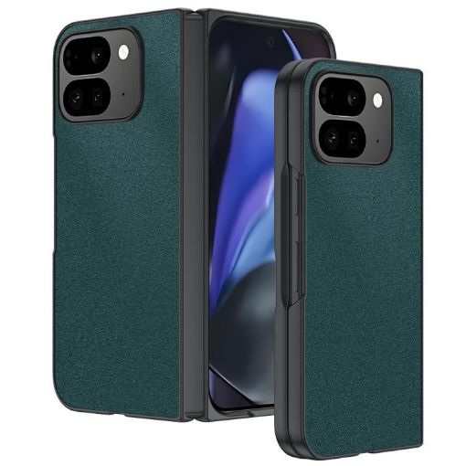 Google Pixel 10 Pro Fold Green Ultra-thin Leather Phone Case - 1