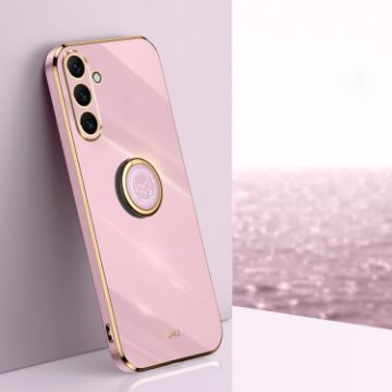 Samsung Galaxy A16 5G XINLI 6D Electroplate TPU Case with Ring Holder - 1