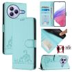 Xiaomi Civi 5 Pro 5G Cat Rat Embossed RFID Leather Case with Lanyard - 1
