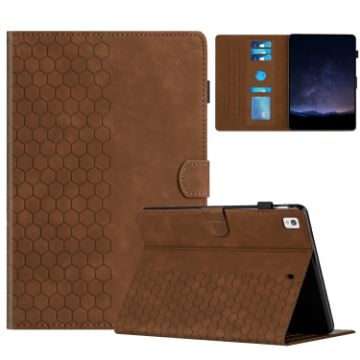 Samsung Galaxy Tab A7 2020 T500 Honeycomb Leather Case Brown - 1