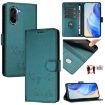 OnePlus Ace 5 Racing Smile Embossing RFID Leather Case - Peacock Green - 1