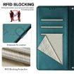 OnePlus Ace 5 Racing Smile Embossing RFID Leather Case - Peacock Green - 6
