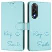 OnePlus Ace 5 Ultra Smile Embossing RFID Leather Case Mint Green - 2