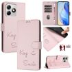 Ulefone Note 18 Ultra 5G Pink RFID Leather Phone Case - Smile Embossing - 1