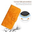 Redmi Note 14 5G Yellow Sunflower Embossed Leather Flip Case with Lanyard - 5