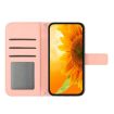 Redmi Note 14 5G Pink Sunflower Embossed Leather Flip Case with Lanyard - 3
