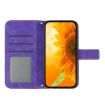 Redmi Note 14 Pro+ 5G Dark Purple Sunflower Flip Leather Case with Lanyard - 3