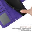 Redmi Note 14 Pro+ 5G Dark Purple Sunflower Flip Leather Case with Lanyard - 7