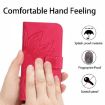 Redmi Note 14 Pro+ 5G Sunflower Embossed Flip Leather Case Rose Red - 4
