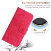 Redmi Note 14 Pro 4G Sunflower Embossed Flip Leather Case Rose Red - 5