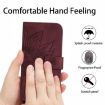 Redmi Note 14 Pro 4G Sunflower Embossed Flip Leather Case Wine Red - 4