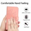 Redmi 13x Pink Sunflower Embossed Flip Leather Case with Lanyard - 4