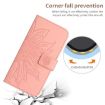 Redmi 13x Pink Sunflower Embossed Flip Leather Case with Lanyard - 5