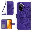 Redmi A5 4G Sunflower Embossed Flip Leather Case with Lanyard - 1