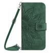 Redmi A5 4G Green Sunflower Embossed Flip Leather Case with Lanyard - 2