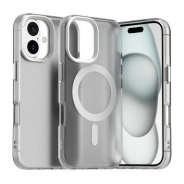iPhone 16 Candy Magsafe PC Hybrid TPU Case - White - 1