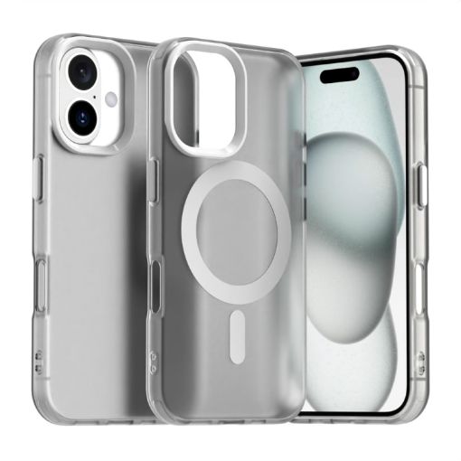 iPhone 16 Candy Magsafe PC Hybrid TPU Case - White - 1