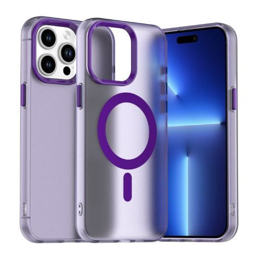 iPhone 15 Pro Candy Magsafe Hybrid TPU Case - Purple - 1