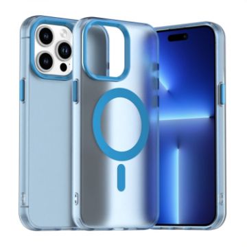 iPhone 14 Pro Candy Magsafe PC Hybrid TPU Case - Blue - 1