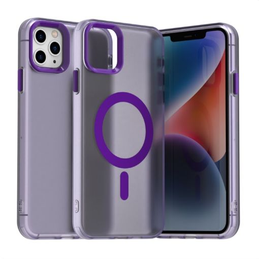 iPhone 11 Pro Candy Magsafe Hybrid TPU Case - Purple - 1