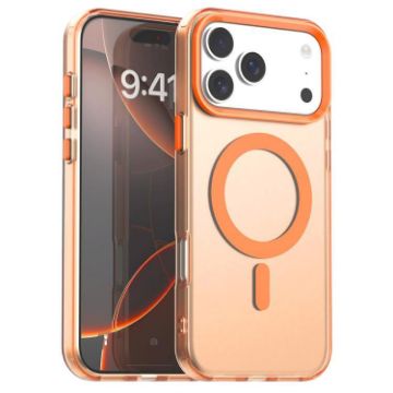 iPhone 17 Pro Max Orange Candy Magsafe PC Hybrid TPU Case - 1
