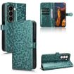 itel A95 5G Green Honeycomb Dot Texture Leather Phone Case - 1