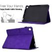 Samsung Galaxy Tab A8 10.5 2021 Cats Embossed Leather Case Purple - 5