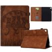 Samsung Galaxy Tab A7 2020 T500 Cats Embossed Leather Case Brown - 1
