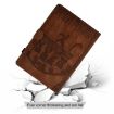 Samsung Galaxy Tab A7 2020 T500 Cats Embossed Leather Case Brown - 6