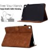 Samsung Galaxy Tab S5e/T720 Cats Embossed Leather Case - Brown - 5